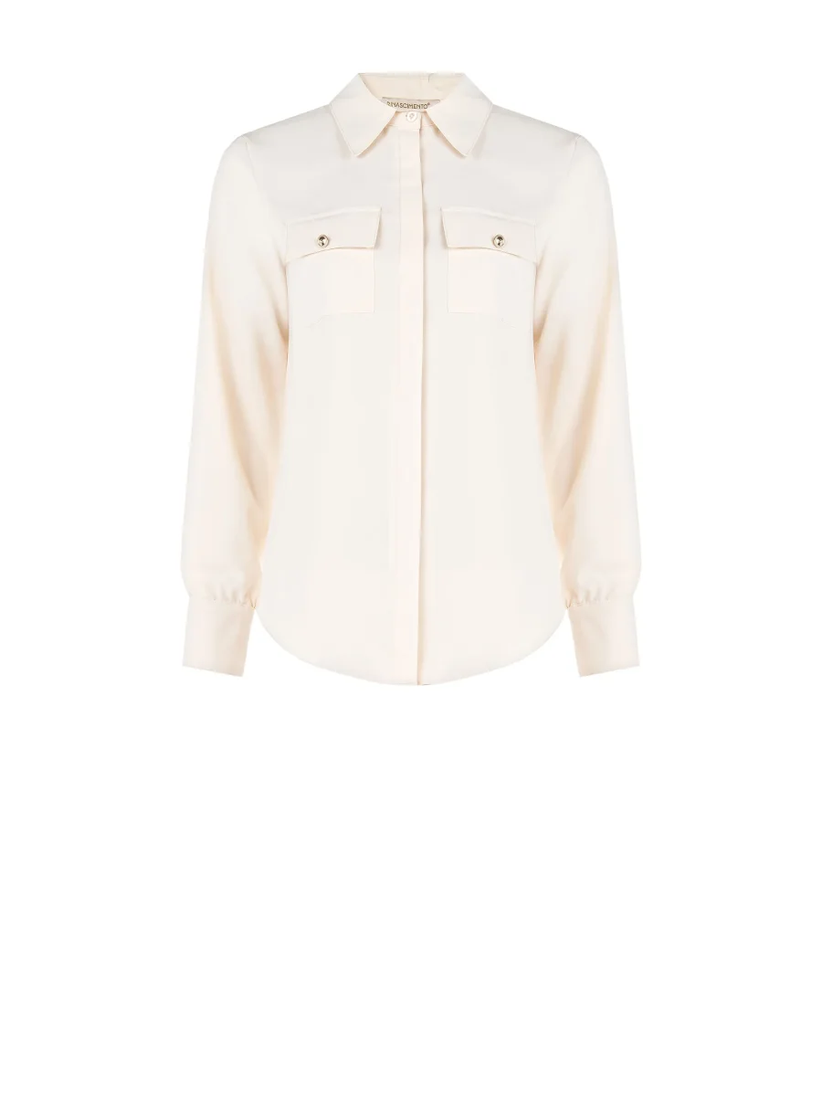 Camicia Bianca con Utility Pockets – Image 7