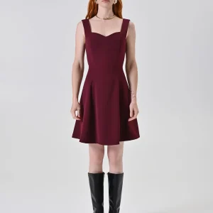 Abito tubino bordeaux