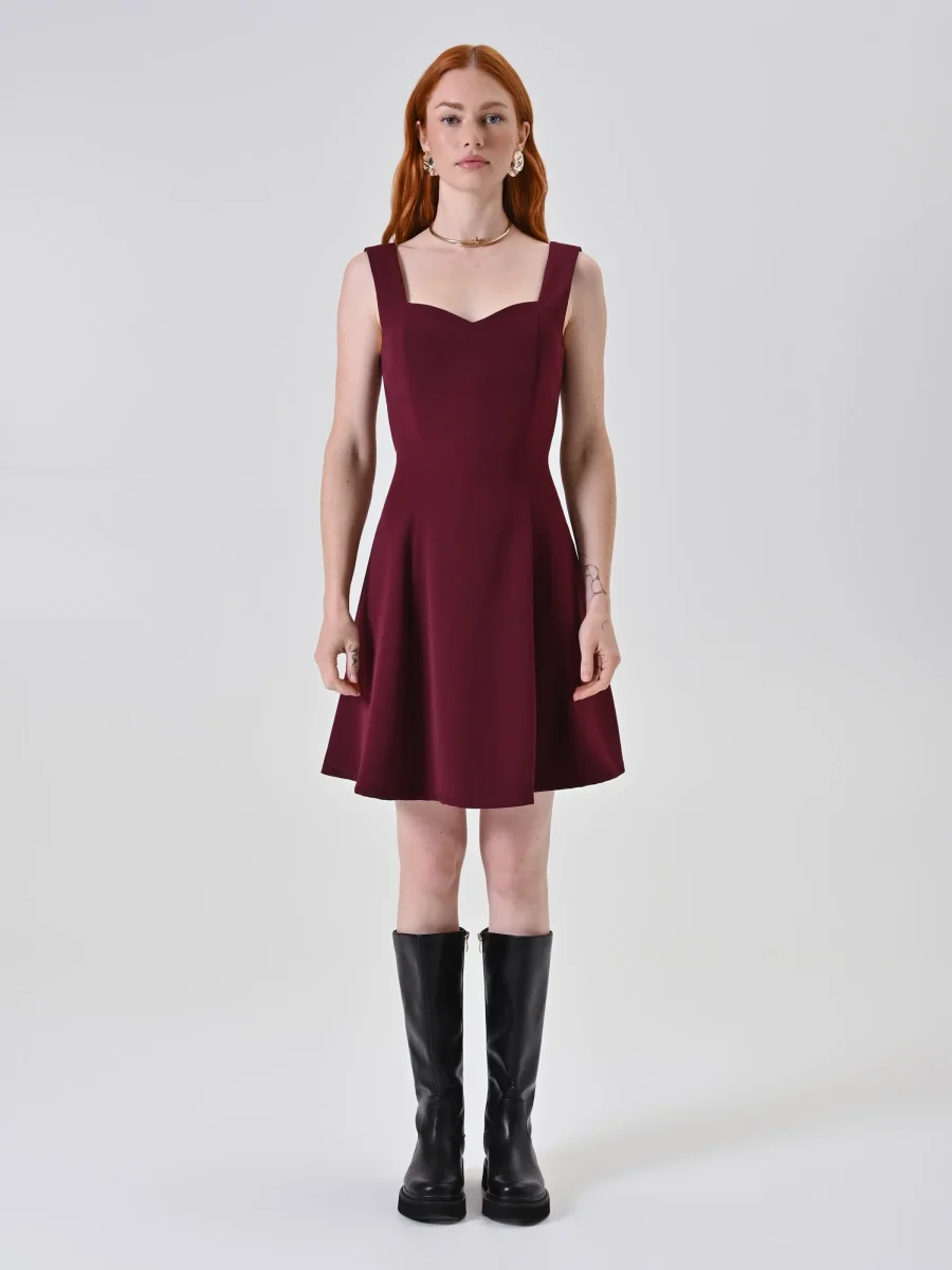 Abito tubino bordeaux – Image 2