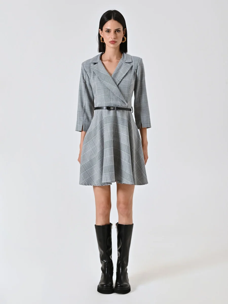 Abito Check su Pied de Poule – Image 4