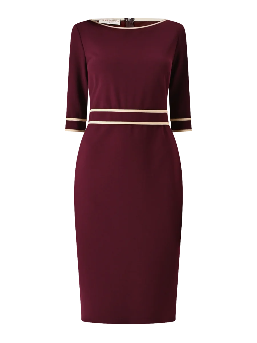 Tubino Bordeaux con Piping – Image 6