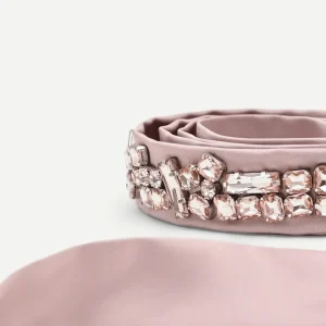 Cintura atelier rosa blush con pietre