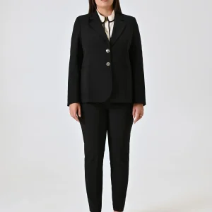 Giacca Curvy Due Bottoni Nera