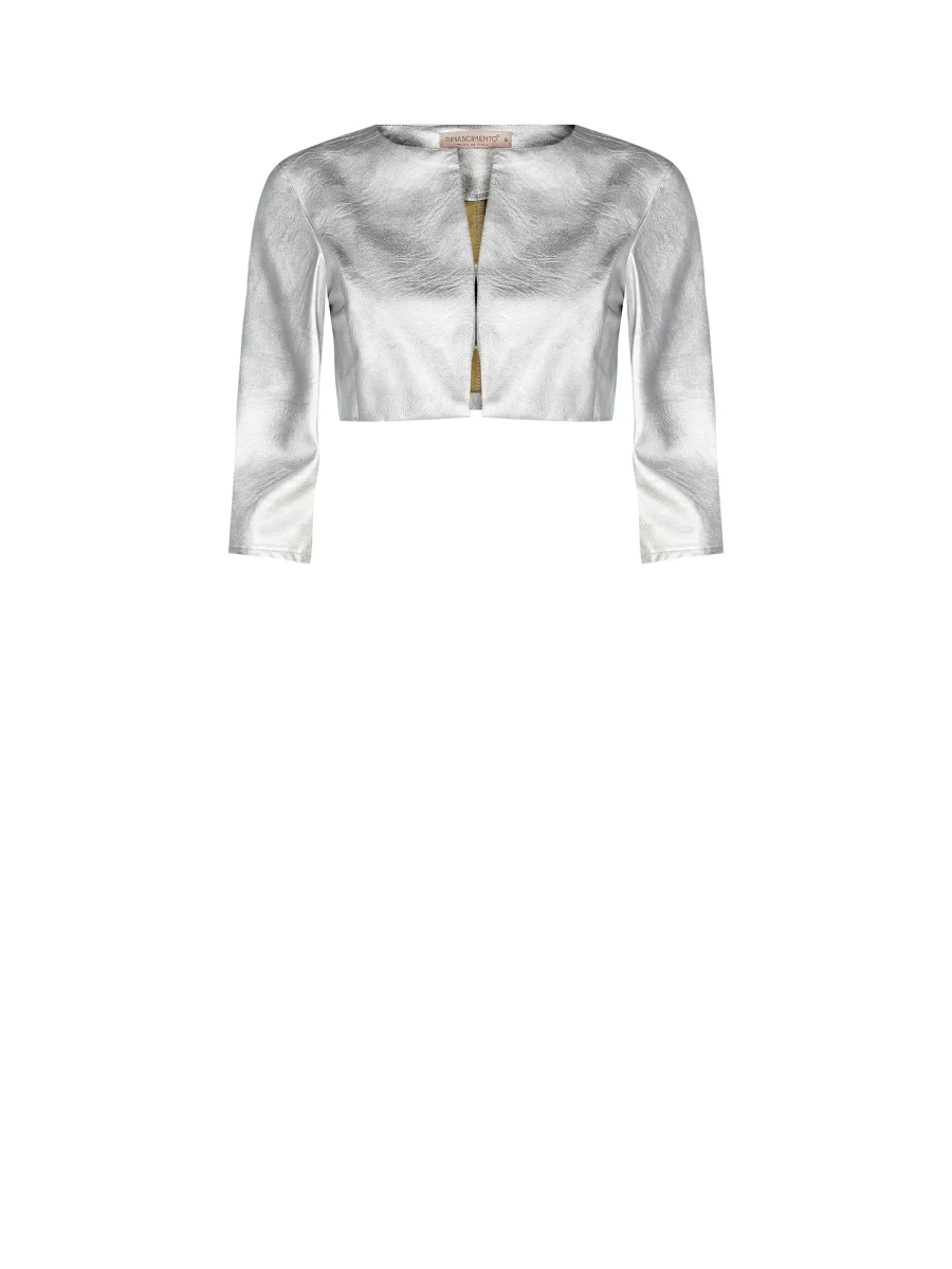 Coprispalle bolero argento metallizzato – Image 7