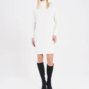 Abito in Maglia Bianco