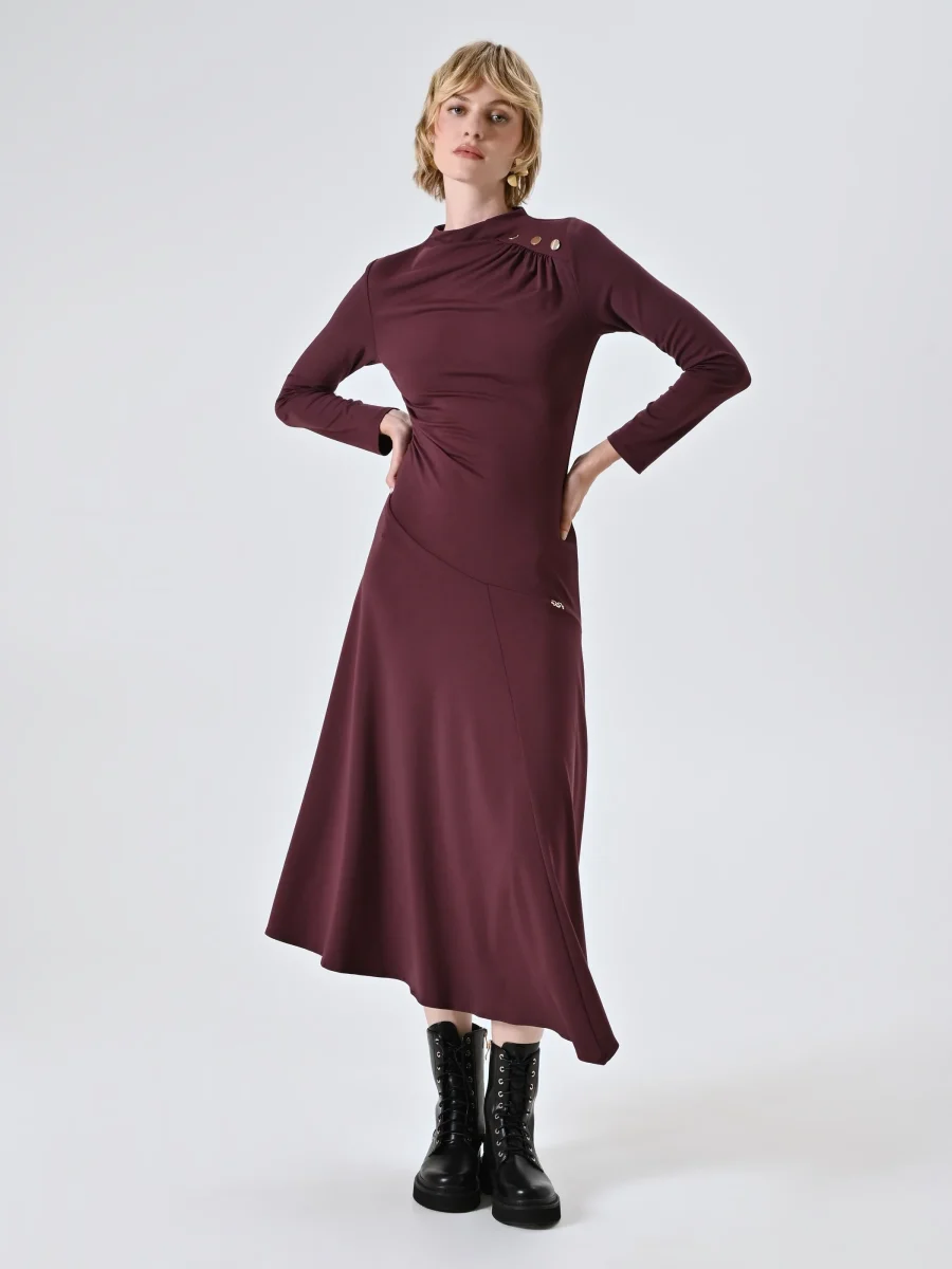 Abito Bordeaux in Punto Milano Leggero – Image 5