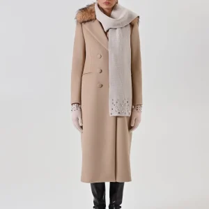 Sciarpa bianca con pietre e cristalli