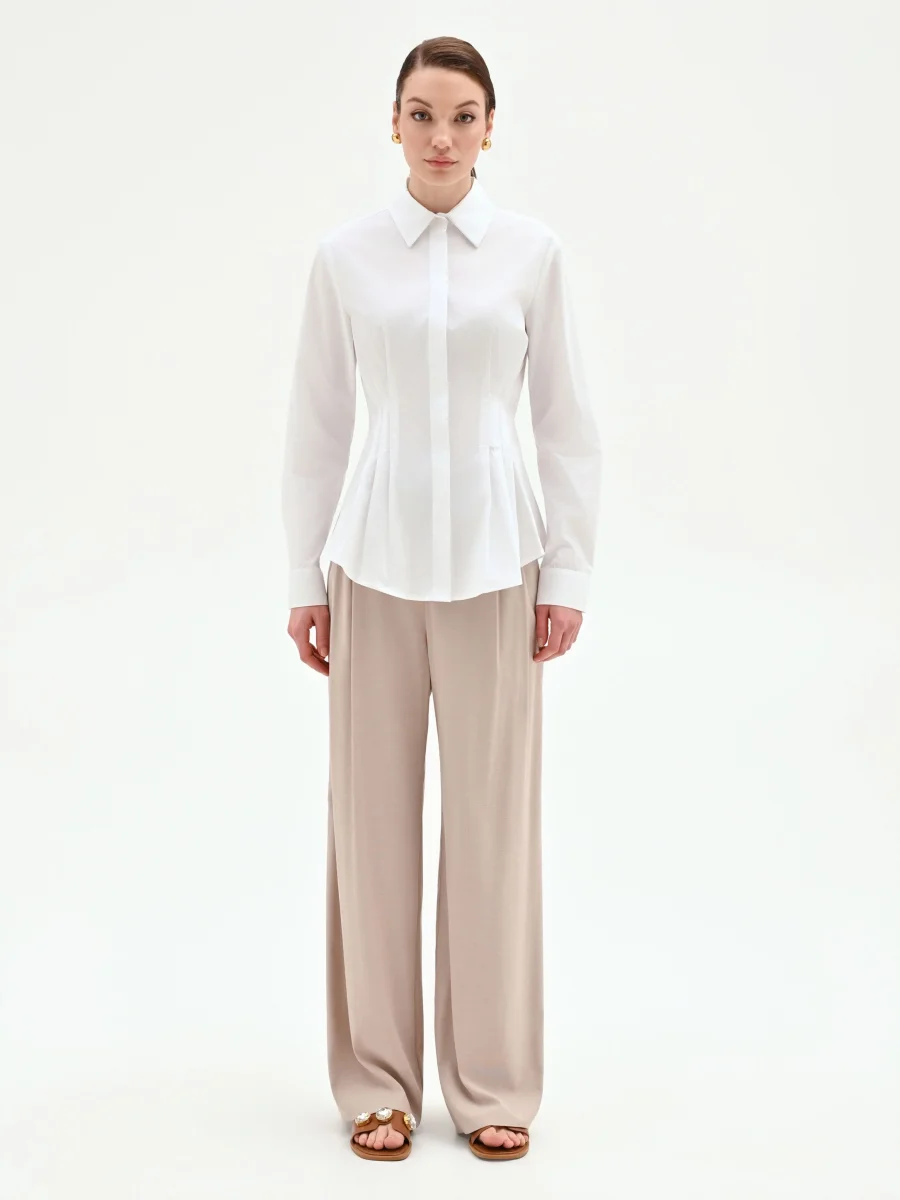 Camicia bianca con baschina – Image 2