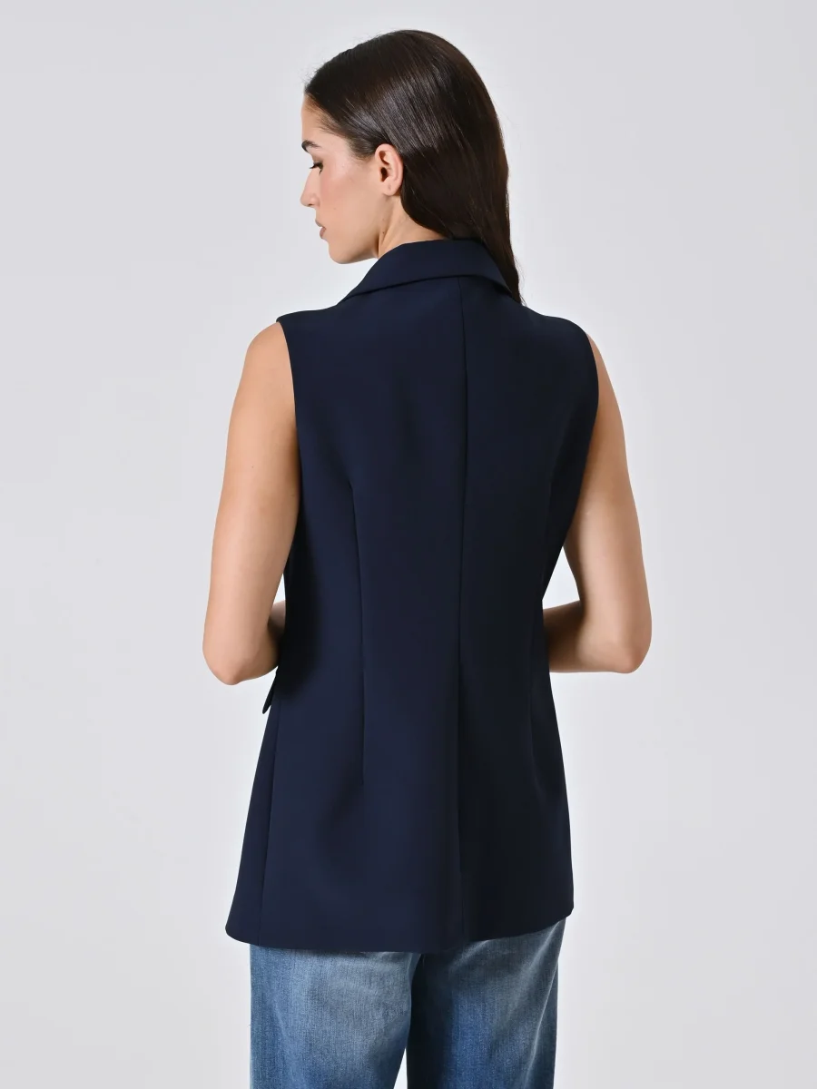 Gilet Blu in Tessuto Tecnico – Image 3