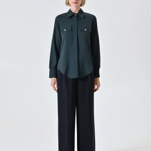 Camicia Verde con Utility Pockets