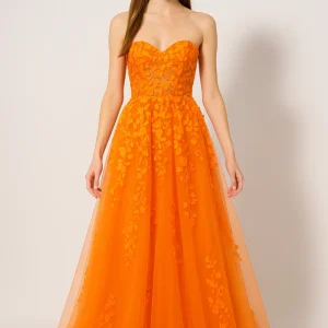 Robe De Demoiselle D'Honneur Orange