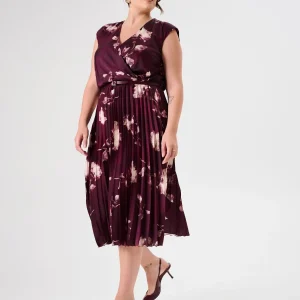 Abito Curvy Plissé Stampa Floreale