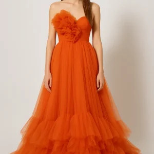 Robe Tulle Orange