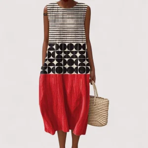 Camille - Robe Midi Chic d'Été