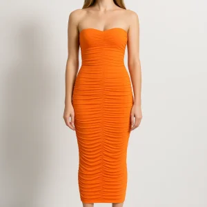 Robe Fourreau Orange