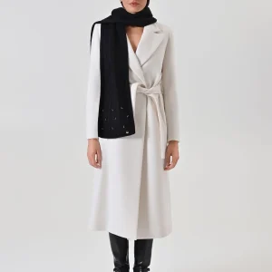 Sciarpa in maglia con perle