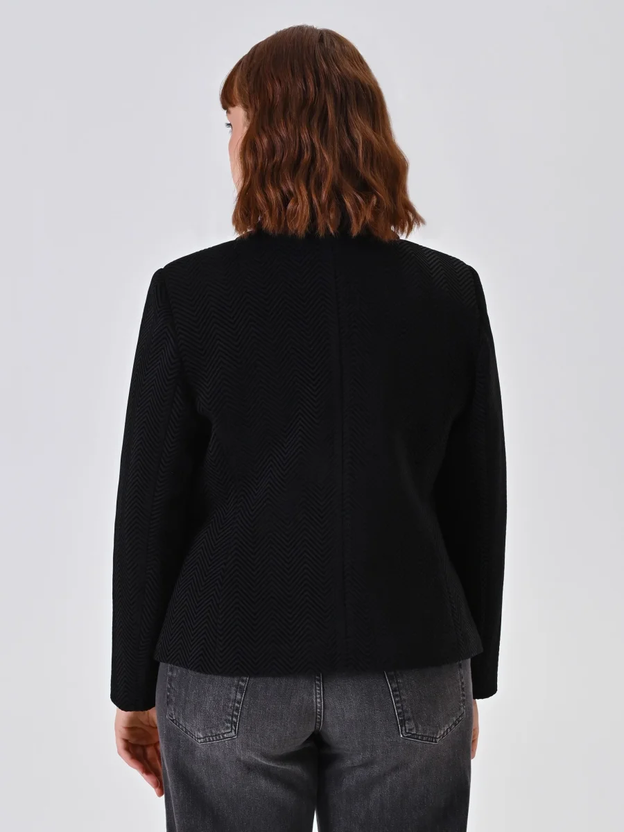 Giacca Curvy Nera Doppiopetto – Image 3