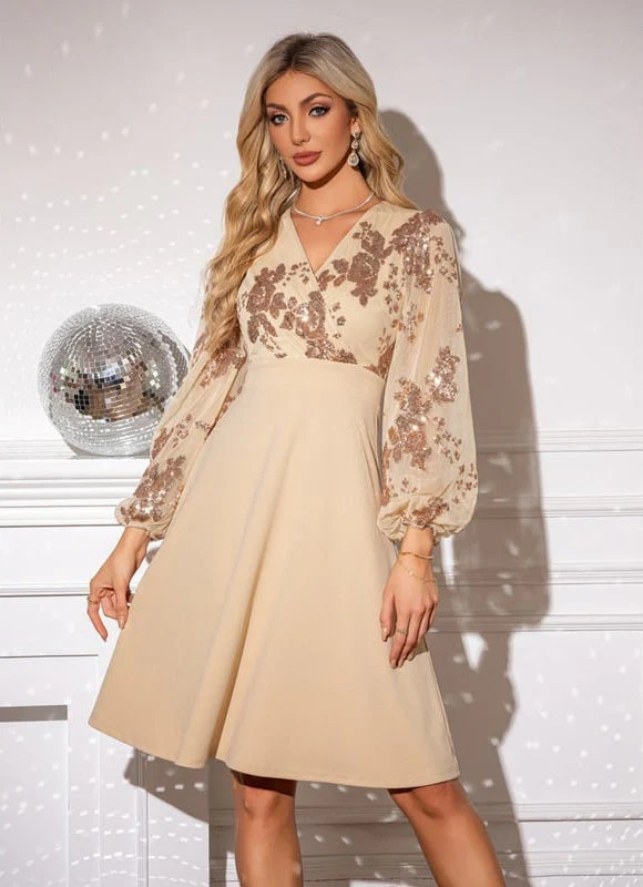 Robe Champagne Paillette – Image 2