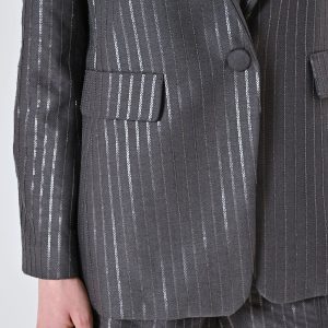 Giacca Gessata con Filo Lurex