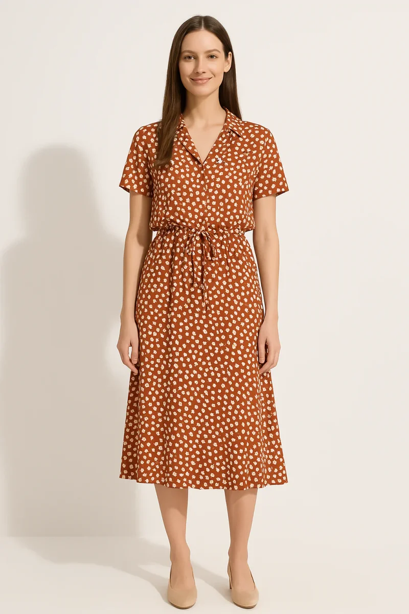 Robe Orange A Pois – Image 2