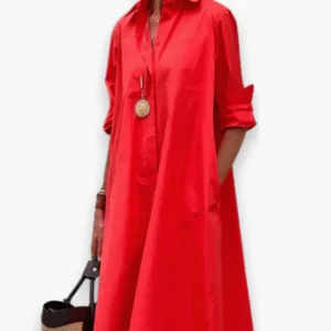 Robe Décontractée À Col Classique | Légère Et Stylée