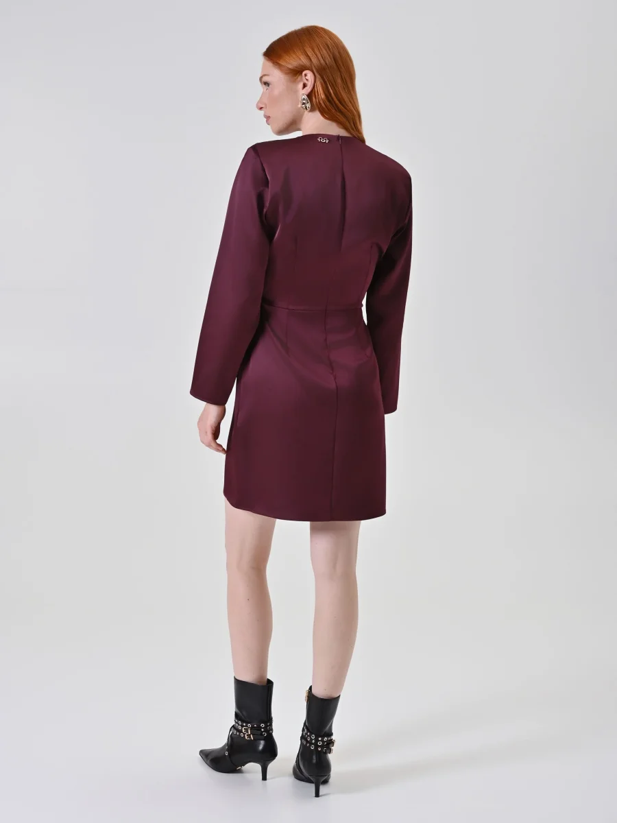 Abito in Raso Bordeaux – Image 2