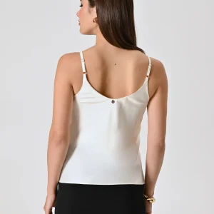 Top Spalline Sottili Bianco