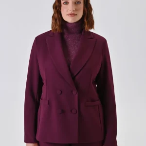 Giacca Curvy Bordeaux Doppiopetto