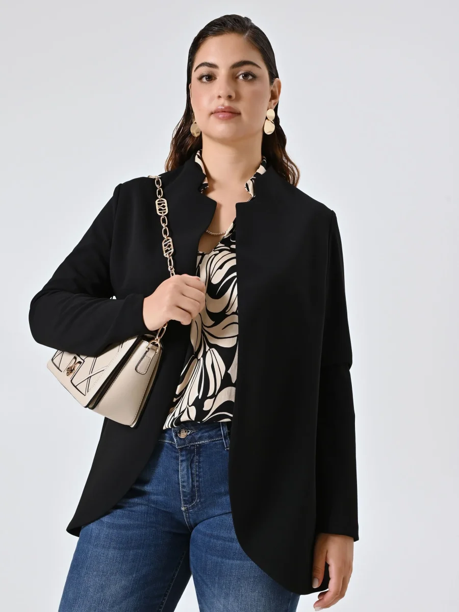 Giacca Curvy Nera Aperta – Image 8