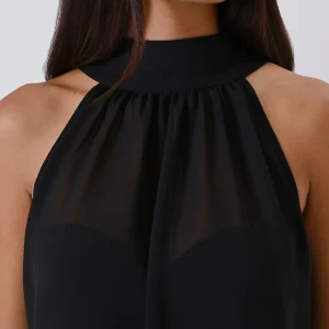 Top Nero con Maxi Fiocco