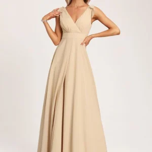 Robe Demoiselle D'Honneur Champagne Dos Nu