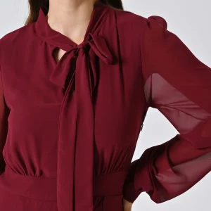 Abito Balzine con Fiocco Bordeaux