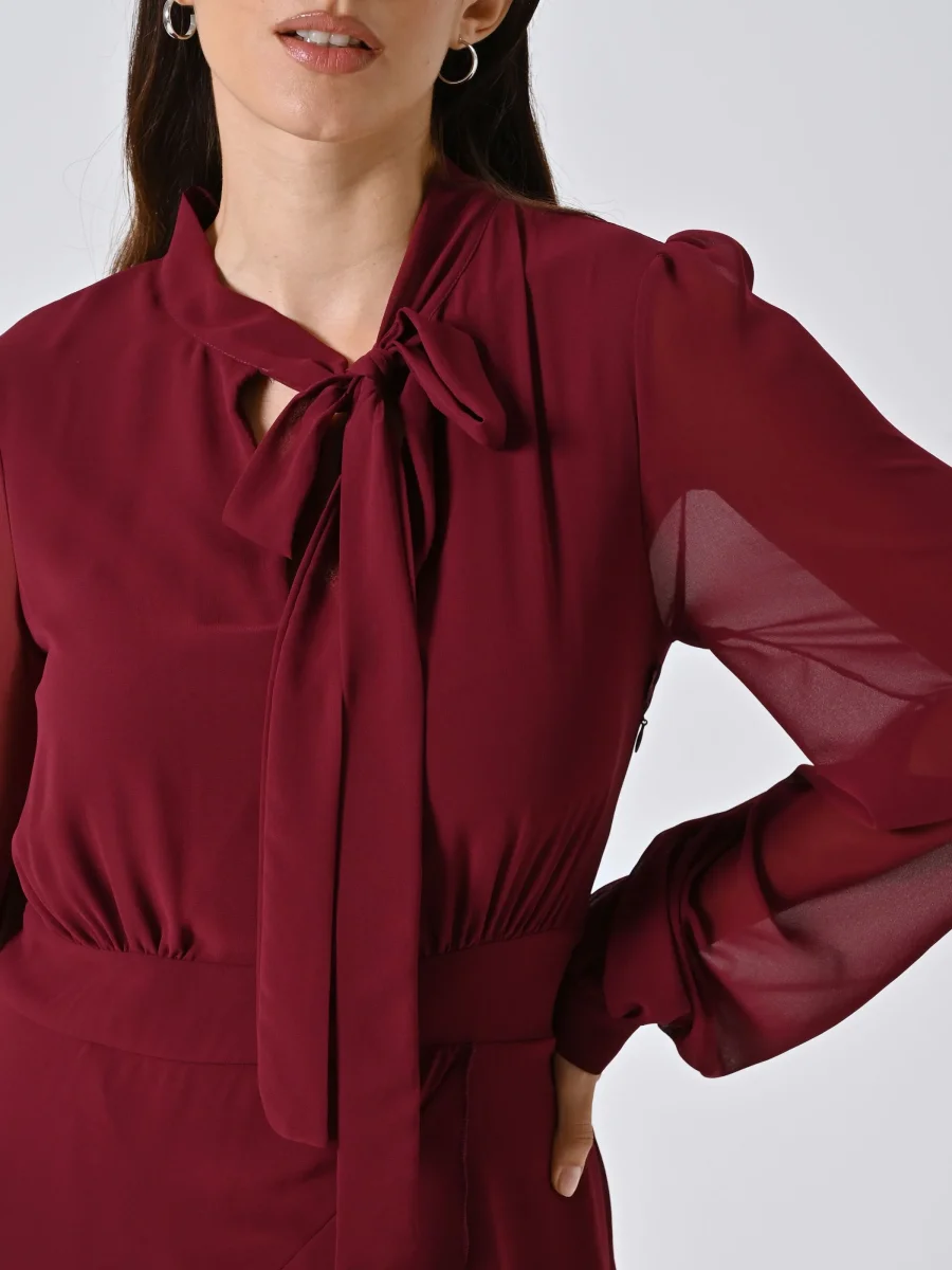 Abito Balzine con Fiocco Bordeaux