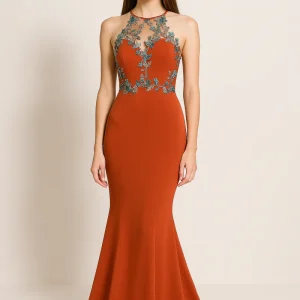 Robe Orange Brûlée Mariage