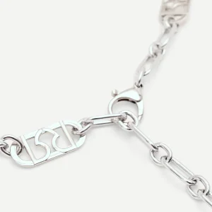 Cintura catena argento con monogramma traforato