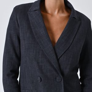 Giacca Blu in Punto Milano Fiammato