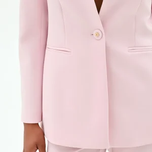 Giacca rosa pastello in tessuto tecnico