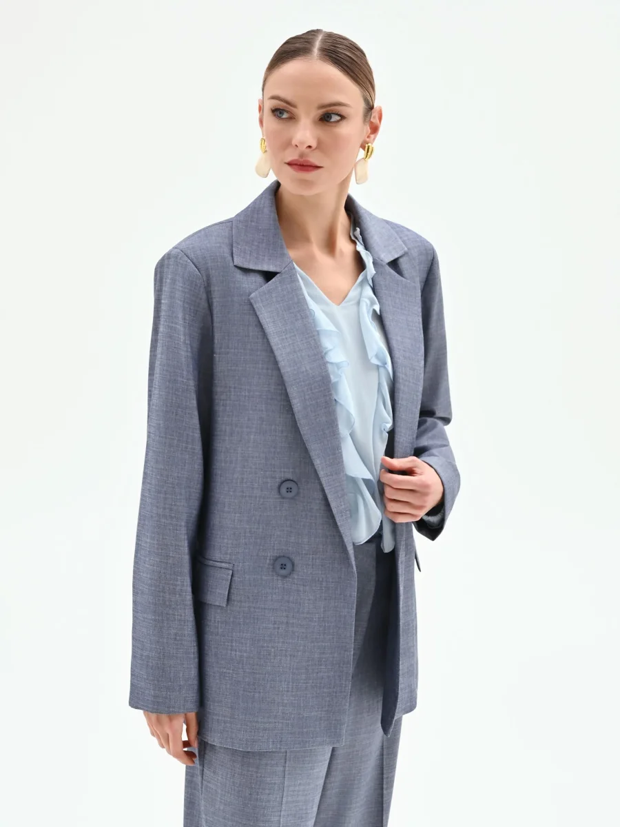 Giacca doppiopetto in chambray – Image 6