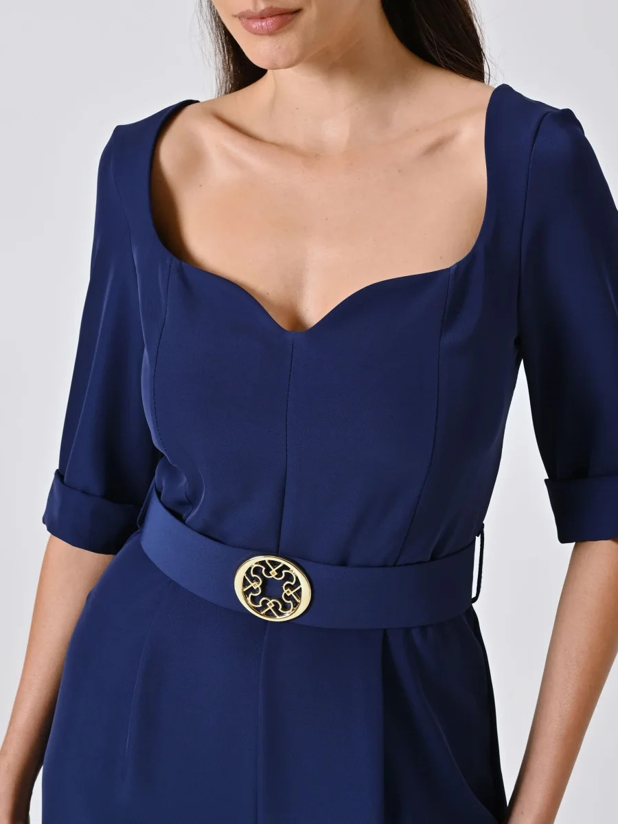 Tuta Blu con Scollo a Cuore in Cadi – Image 4