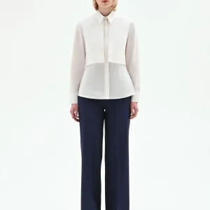 Camicia tre-in-uno bianca in cotone