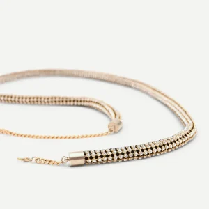 Cintura dorata con strass