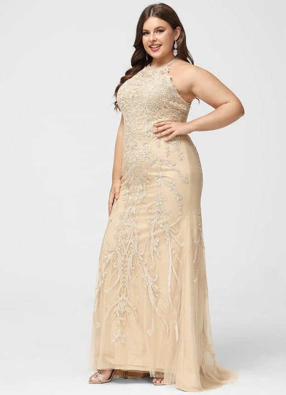 Robe Mariée Sirène Champagne – Image 8