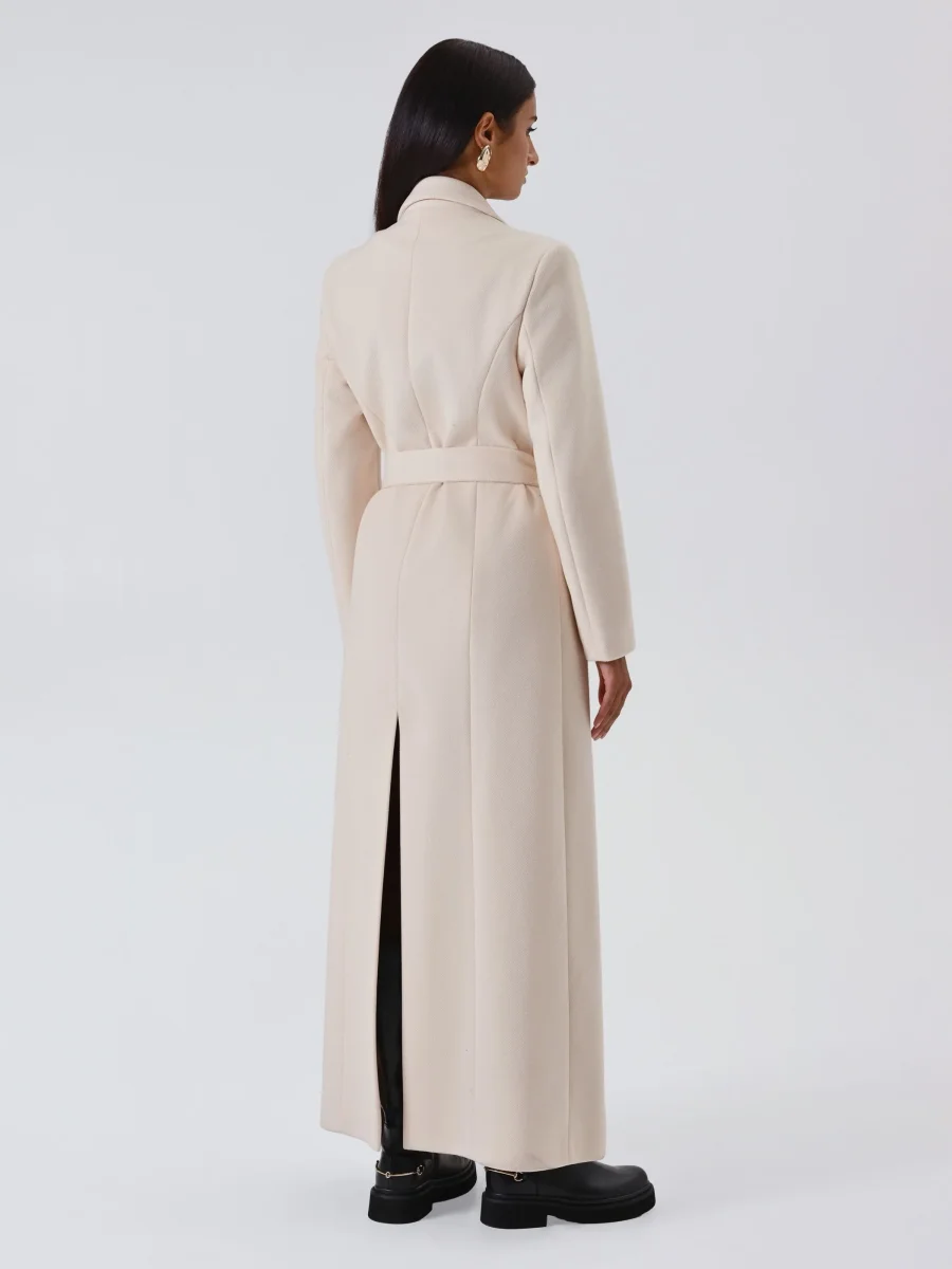 Cappotto Lungo Vestaglia Beige Chiaro – Image 4