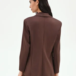 Giacca monopetto color cioccolato in punto milano