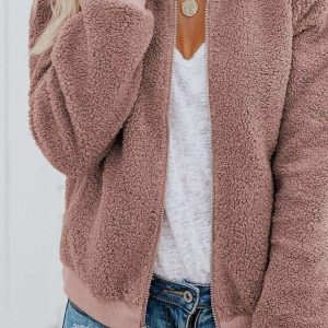 Noa - Veste bomber teddy femme