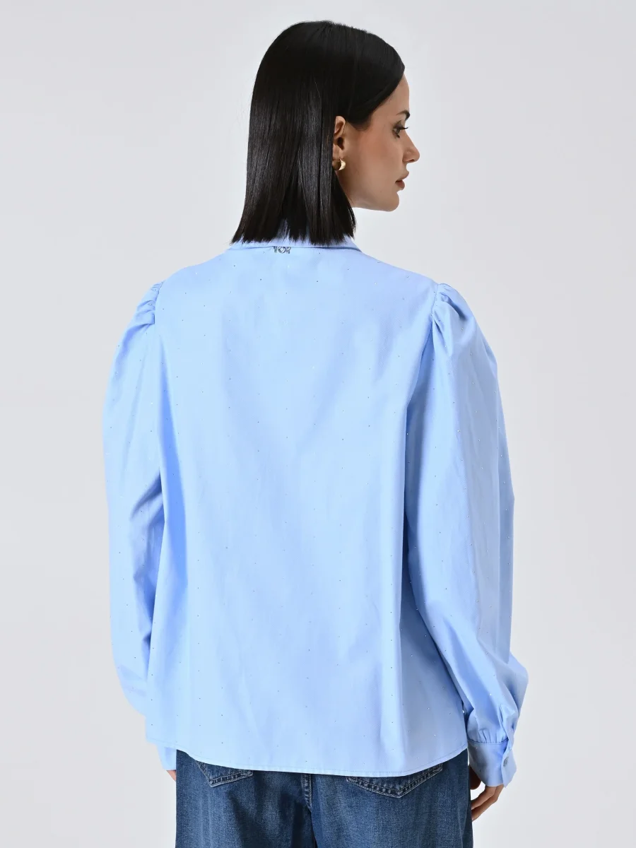 Camicia Micro Strass con Fiocco – Image 5