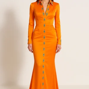 Robe Orange Brûlée Mariage