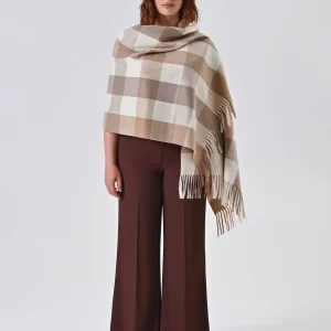 Sciarpa Check Beige & Panna