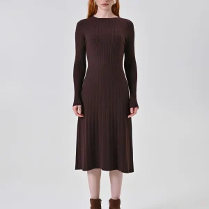 Abito Marrone in Maglia