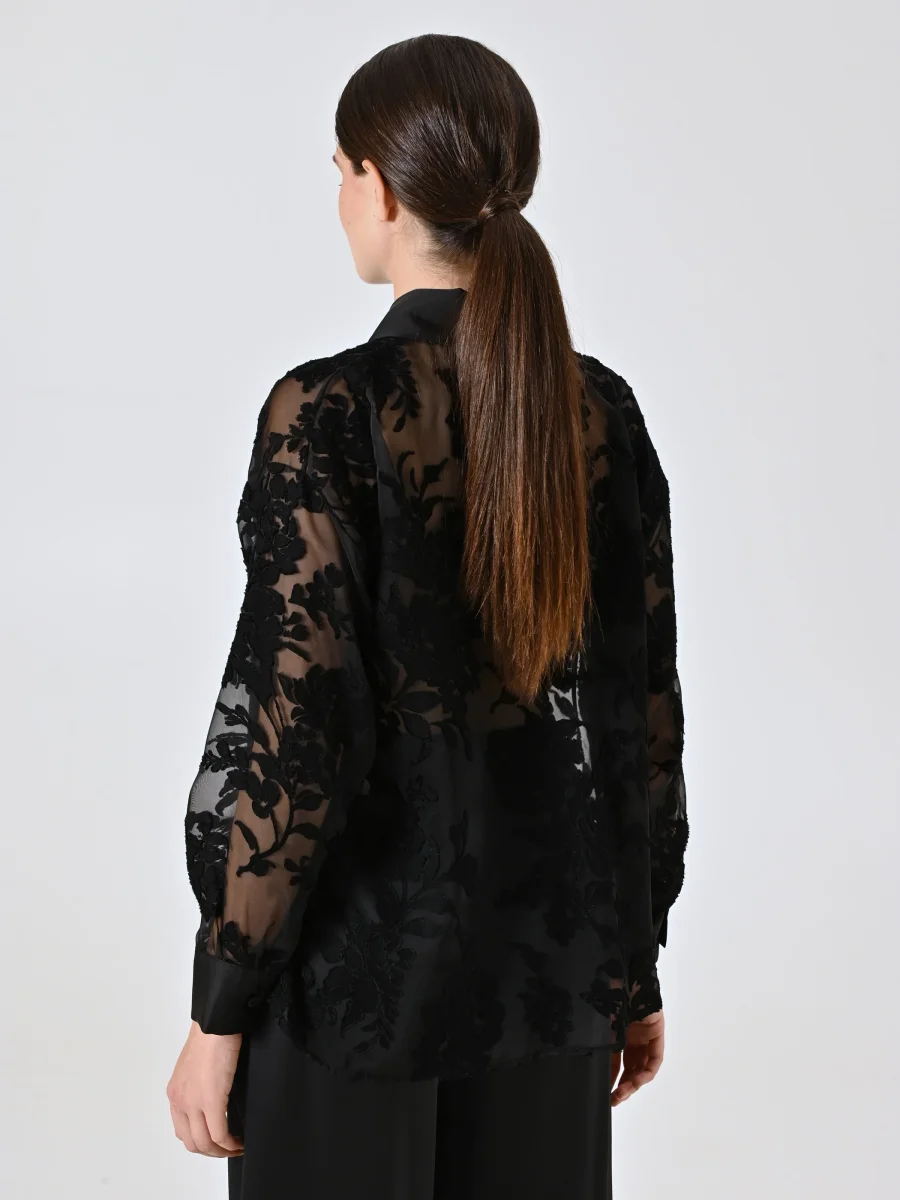 Camicia Nera Devoré – Image 5